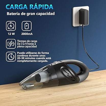 Aspiradora Portátil de Mano para Carro, Hogar u Oficina