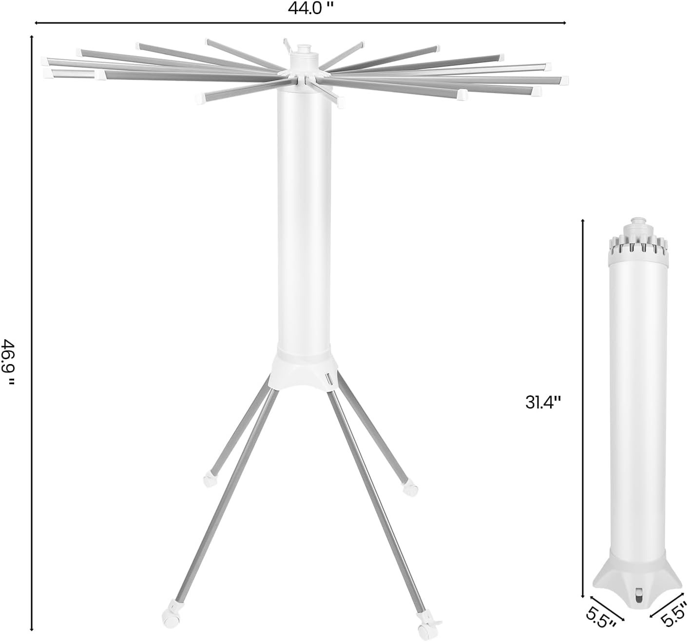 TENDEDERO DE ROPA PLEGABLE DE 4 PATAS ESTANTE DE SACADO PELABLE AL AIRE LIBRE