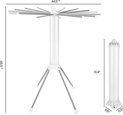 TENDEDERO DE ROPA PLEGABLE DE 4 PATAS ESTANTE DE SACADO PELABLE AL AIRE LIBRE