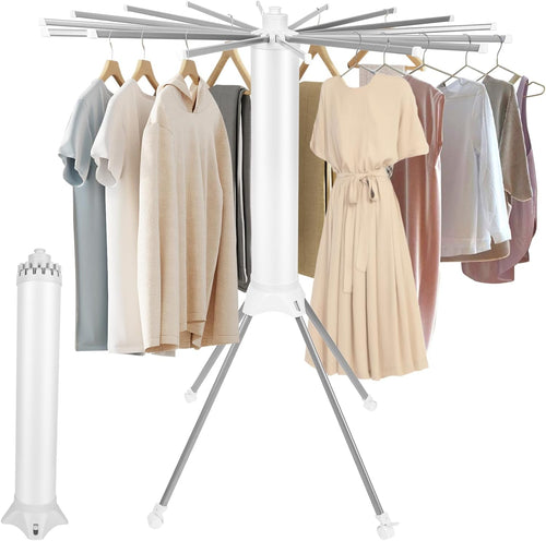 TENDEDERO DE ROPA PLEGABLE DE 4 PATAS ESTANTE DE SACADO PELABLE AL AIRE LIBRE