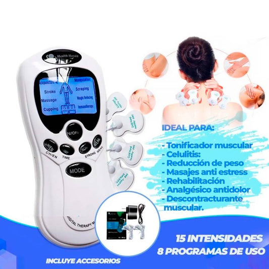 Electroestimulador + 8 Parches Digital